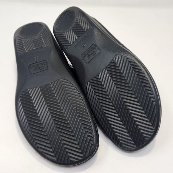 Finn Comfort Aussee Black Brown Croc Leather Mule Clog Women Size 38D US 7.5 - Picture 8 of 8